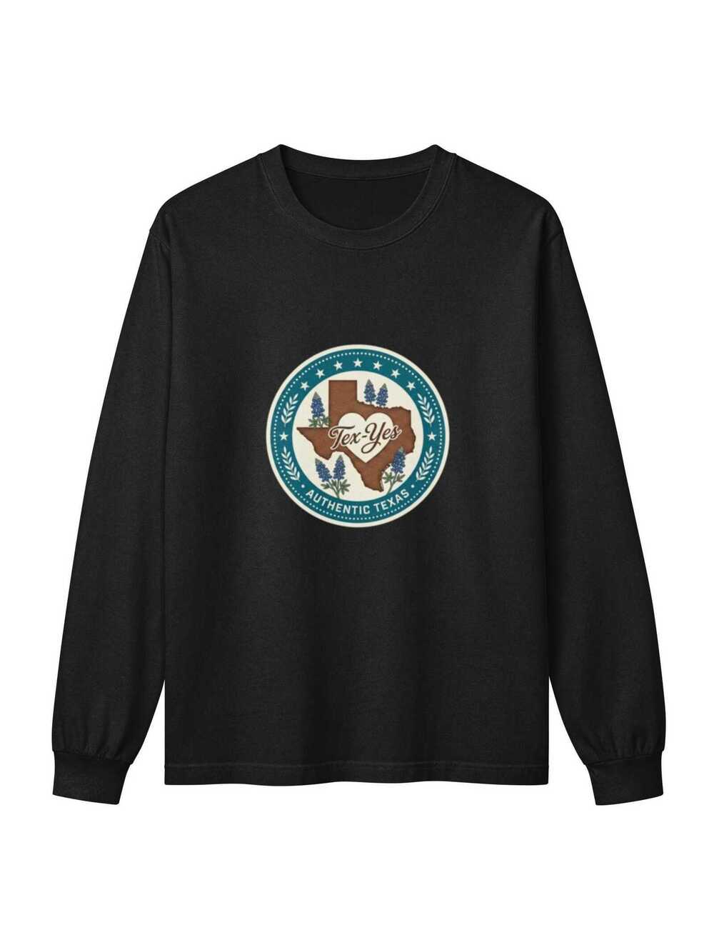TEXYES Texas T Unisex garment dye heavyweight long sleeve tee